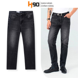 Quần jean nam ống đứng cao cấp H90 màu xanh chàm chất co giãn lịch lãm J082