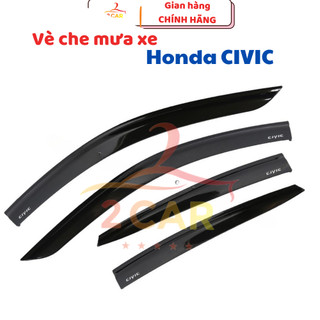 Vè che mưa xe Honda Civic 2006 2007 200 82009 2010 2011 2012 nhựa đen cao cấp - Giá 1 bộ