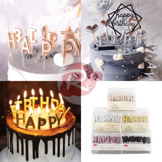 [SIÊU RẺ❤️] – Bộ nến chữ Happy Birthday - Trang trí bánh sinh nhật bánh kem