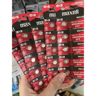 GIÁ BUÔN 5 vỉ = 25 viên pin đồng hồ đeo tay Maxell 626 SR626SW SR626 AG4 377 LR66 1,55V