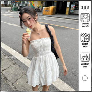 (HÀNG SẴN) Đầm Xô Ngắn Cloudy Dress, Váy Đầm Cúp Ngực Dáng Xoè Boi Thêu Cloudy Dress - Sunday Clothing DAM028