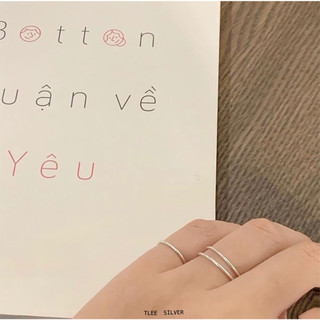 Nhẫn bạc TLEE nhẫn trơn basic cá tính đơn giản TLEE JEWELRY A0340