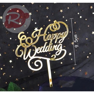 [SIÊU RẺ❤️] – Combo 10 Thẻ meka Happy Wedding - Trang trí bánh sinh nhật bánh kem