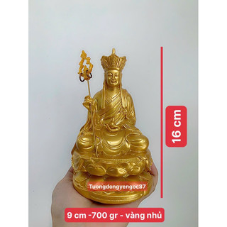 Tượng phật địa tạng cao 16 cm ( 2 màu vàng - đồng )