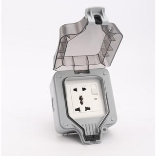 Ổ Cắm 5 lỗ chống nước nhà tắm cao cấp - ổ cắm điện ngoài trời