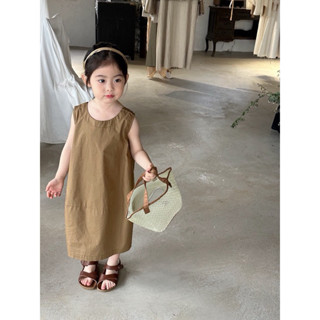 váy bé gái váy xuông sách nách hở lưng nhà mộc store kids cho bé từ 12-38kg với chất liệu thô