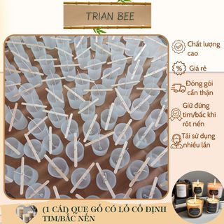 Que gỗ có lỗ xỏ giữ tim/bấc nến đứng thẳng khi đổ nến - dụng cụ làm nến Trian Bee