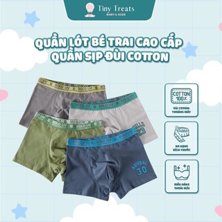 Quần lót bé trai Tiny Treats cao cấp - quần sịp đùi cotton thoáng mát
