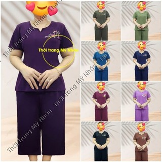 Đồ bộ trung niên thun ladong họa tiết đẹp