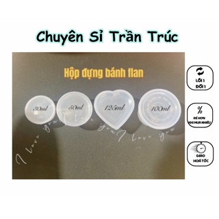 [FLAN TRÁI TÁO] Combo 50 Hũ bánh flan ĐH, hũ flan, hũ caramel, hộp rau câu kèm nắp 30ml, 50ml, 125ml, 100ml