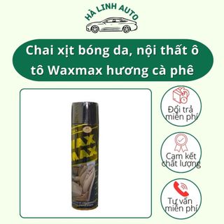 Chai xịt bóng đồ da và nội thất ô tô, taplo, ghế da Waxmax hương cà phê Thái Lan