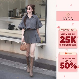 Set Váy Xếp Ly Mix Áo Croptop Phong Cách LYNA D13 Hot Trend