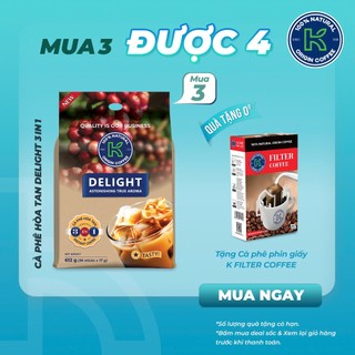 Cà Phê Sữa Hòa Tan 3 in 1 K Delight Túi 36 gói x 17g - Cà Phê Sữa 3 Trong 1