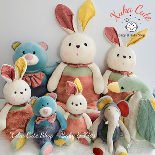 Gấu bông cute thỏ bông dễ thương siêu mềm mại cho bé, hàng QC cao cấp chính hãng