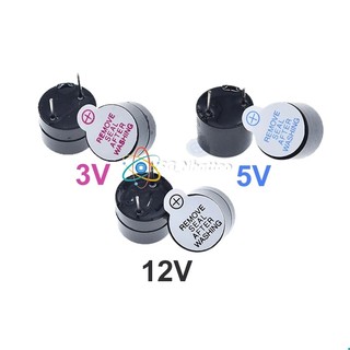 Còi chip buzzer 3v/ 5v/ 12v âm thanh bíp liên tục chủ động
