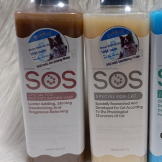 Sữa tắm SOS cho chó mèo, Sữa tắm trị viêm da, khử mùi hôi