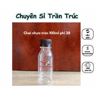 Combo 100 chai nhựa tròn 100ml -120ml  dùng đựng trà sữa, nước ép các loại