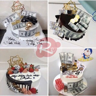 [SIÊU RẺ❤️] – 40 Tờ Tiền Dolar - Trang trí bánh sinh nhật bánh kem