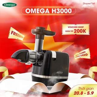 Máy Ép Chậm Trục Ngang Omega H3000 ép kiệt rau củ quả, không tắc nghẽn | Bảo hành 3 năm