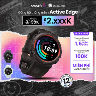 Đồng hồ thông minh Amazfit Active Edge - 46mm | Khàng nước 10 ATM | Định vị GPS - Hàng Chính Hãng - Bảo Hành 12 Tháng