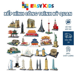 Đồ chơi xếp hình kỳ quan thế giới Có sách hướng dẫn ghép [Cực lớn 5500 chi tiết]