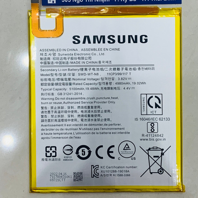 Pin Tương Thích SS Tab T295 / Tab A8 / SUD WT-N8, Loại Xịn (bảo hành 3 tháng)