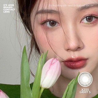Kính áp tròng Gtrendy X355 GRAY xám vân xước giãn nhẹ lens cận 6 tháng G.DIA 14.2mm có độ (0-6)