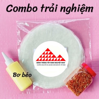 Combo 200g bánh tráng tròn phơi sương + 100g bơ + 100g hành phi ruốc sấy Tây Ninh - Nguyệt Như