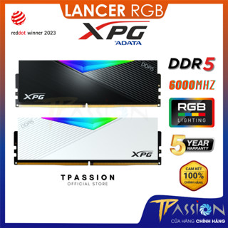 Ram DDR5 ADATA XPG LANCER 16GB / 32GB | 6000MHz BLACK | WHITE LED RGB DRAM D5 - Chính hãng BH 5 năm
