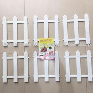 Hàng rào nhựa lắp ghép cao 30cm, 1 bộ 6 miếng ghép lại dài 1.65m