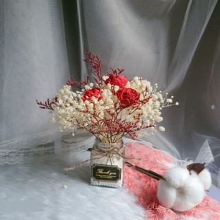 🌸SET HOA KHÔ TẶNG KÈM LỌ 🌸có video 🌸combo hoa khô tặng kèm lọ thủy tinh trang trí 🌸