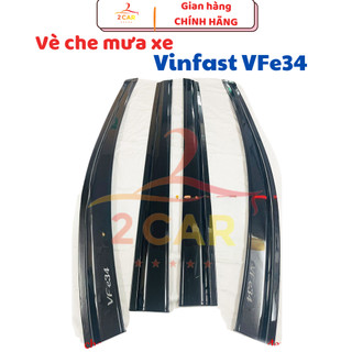Vè che mưa xe Vinfast VFe34 / Nerio Green, viền chắn mưa xe VFE34 / Nerio Green chất liệu nhựa đen cao cấp