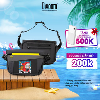 Túi đeo chéo DIVOOM Pixoo Slingbag-V màn hình LED, đựng laptop/tablet 11 inch