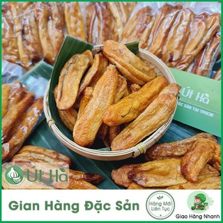 Chuối sấy dẻo nguyên trái bịch 200gr ngọt thanh dẻo ngon tự nhiên - út hà đặc sản
