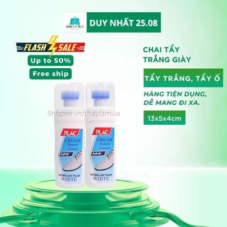 Chai tẩy trắng giày - lọ tẩy ố giày dép - nước tẩy trắng giày dép túi xách (PLAC), lọ đánh giày vệ sinh giày trắng