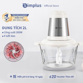 Máy xay thịt Simplus (1.8L), cối thủy tinh, 420 lưỡi thép không gỉ DDJR003 - Bảo Hành 1 Năm 1 Đổi 1