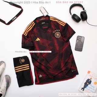Áo Tuyển Đức 2023 - Set Bộ Quần Áo Đá Banh Đội Tuyển Đức WC 2023 Màu loang Quần Đen - Vải Thái Chuẩn Áo Thi Đấu