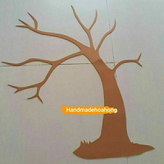 { H21 - CAO 90cm } - 1 THÂN CÂY XỐP ( KHÔNG GỒM HOA, LÁ} - 800 trái cây dập sẵn -Hình trang trí mầm non, trang trí thiệp