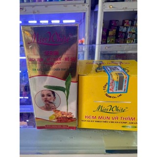 Bộ Đôi Serum Mụn Thâm Và kem nghệ misswhite 12g