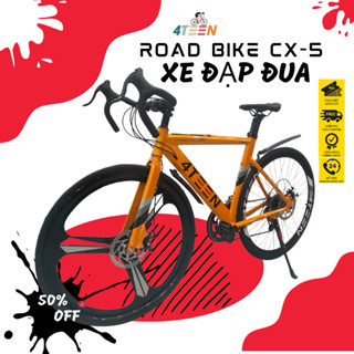 Xe Đạp Đua Tay Cong Road Bike 4TEEN CX-5 Khung Sườn Hợp Kim Nhôm Cao Cấp Nhẹ Bảo Hành 6 Năm