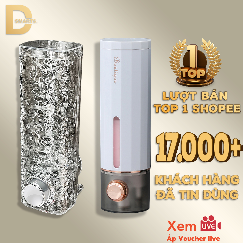 [ HÀNG LOẠI 1] Hộp đựng sữa tắm dầu gội nước rửa tay chất liệu ABS gắn treo tường tiện lợi DSMART