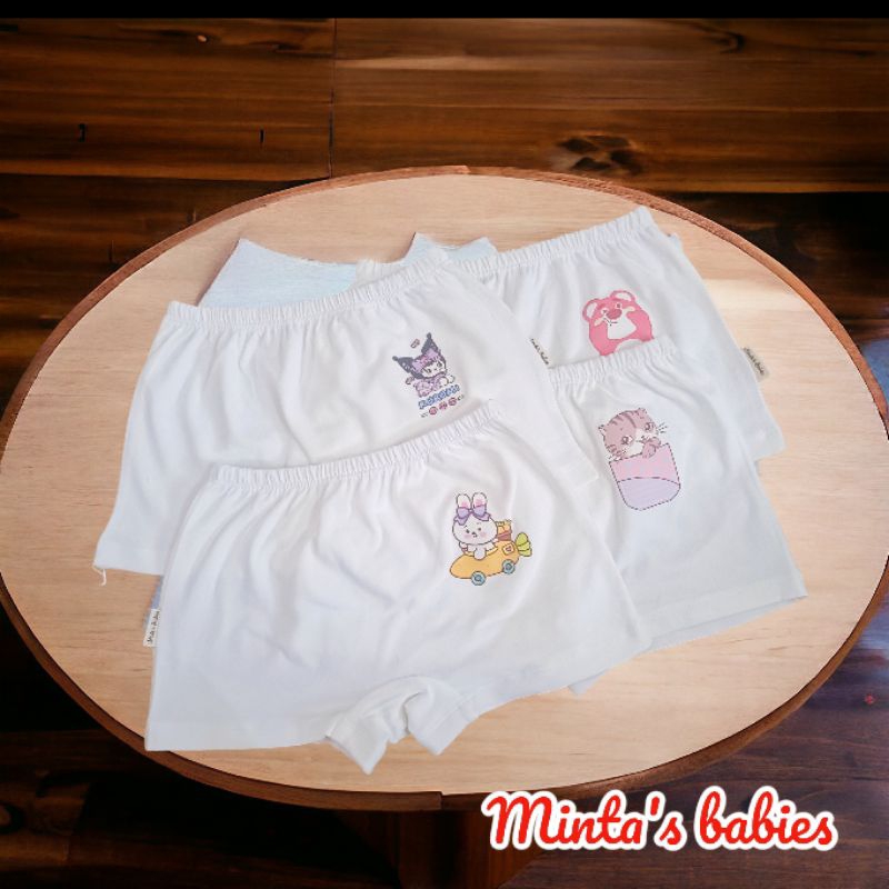 chip đùi bé gái cotton trắng