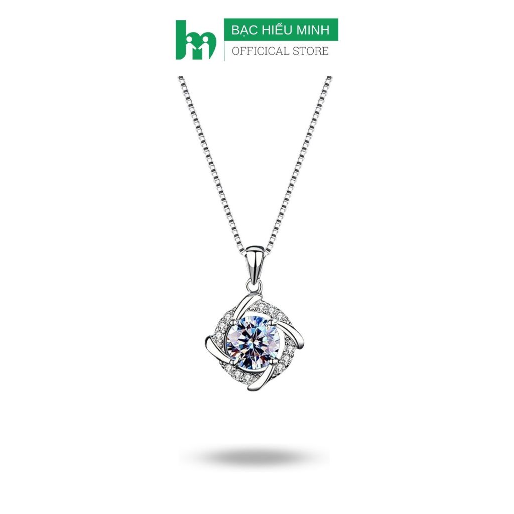 Dây Chuyền Nữ Bạc Ta Đính Đá CZ Chính Hãng Bạc Hiểu Minh DMD540