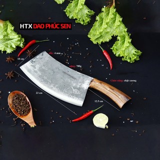 Dao chặt xương 03 HTX DAO PHÚC SEN DCX03 cán cẩm gỗ cẩm 23cm