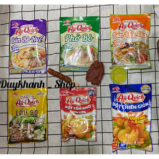 Gia vị nêm sẵn lẩu thái Aji-Quick, Bột tẩm khô chiên giòn, bún bò huế, gia vị phở bò