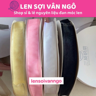 5 mét ruy băng voan viền lụa bản 2cm