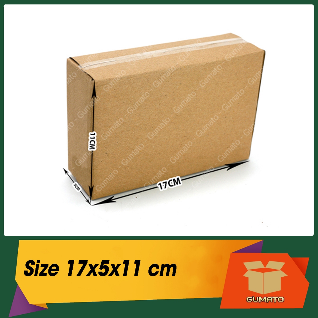 Size 17x5x11 cm, hộp giấy thùng carton gói hàng tại Gumato (Mã số P35)