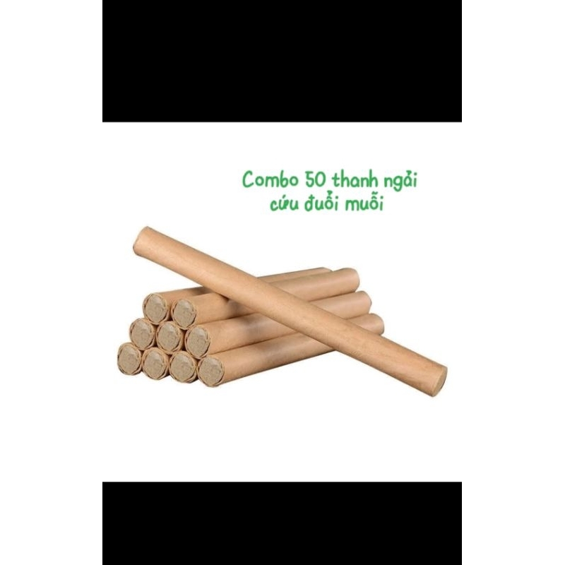 Combo 50 thanh nhang ngải cứu giảm stress, xông phòng, đuổi muỗi. Tăng 2 đế cắm)