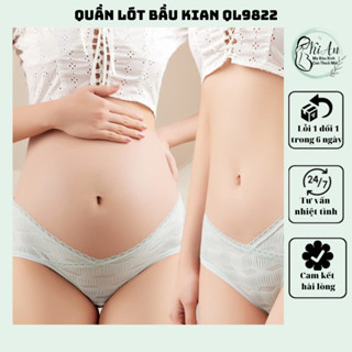  Quần lót bà bầu lụa tơ non sóng nước KIAN 9822 cao cấp mặc trước và sau sinh quần chip cạp chéo tránh vết mổ quần lót 