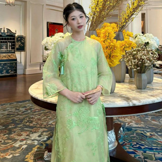 Áo Dài 2024 HOA VIÊN - ORGANZA - EDINI